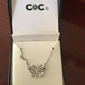 Butterfly sterling silver necklace